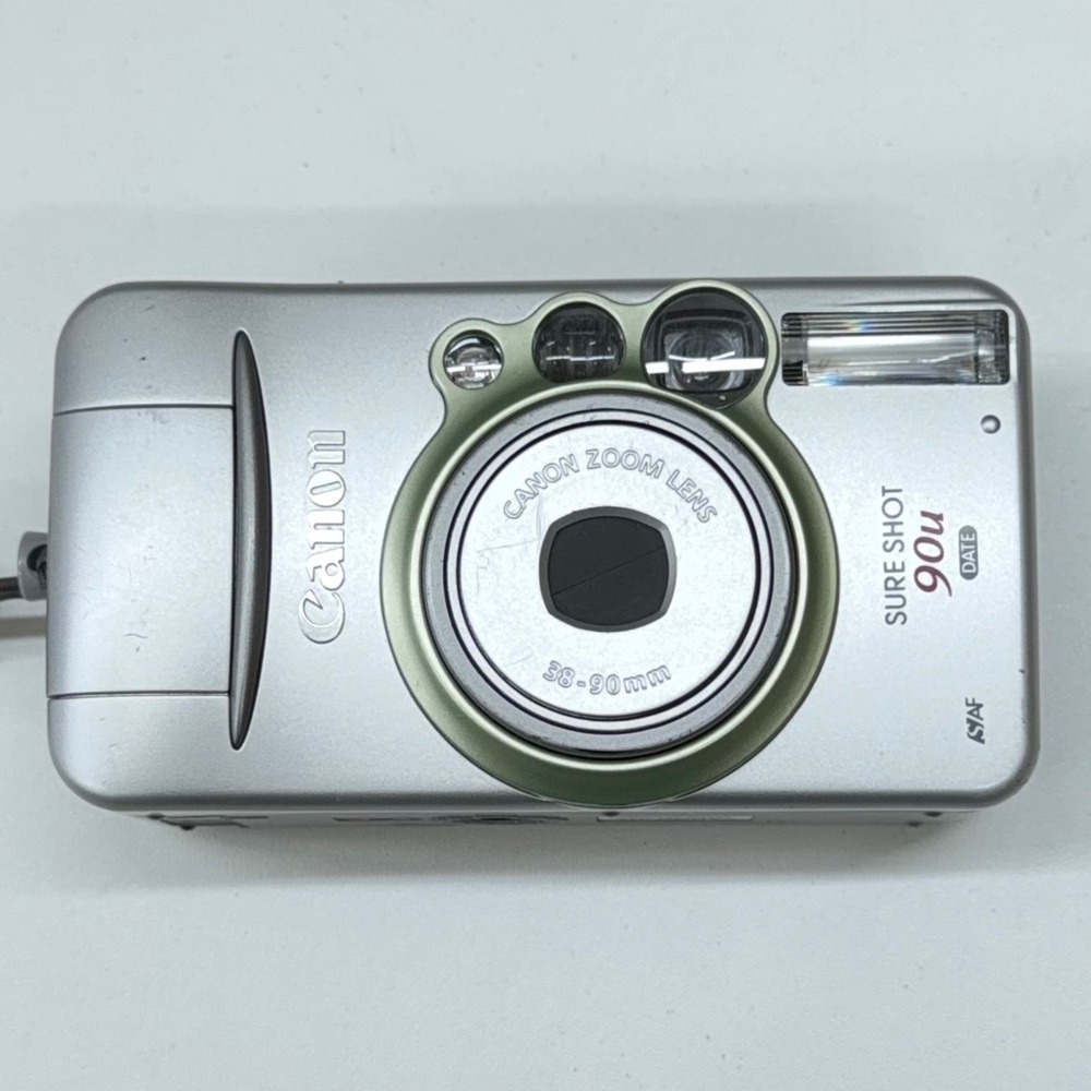 Canon Sure Shot 90u Date 35mm Film Camera 38-90mm Zoom Lens Silver with Case - Picture 8 of 9
